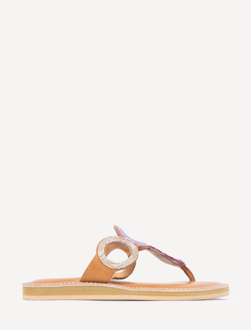 Iroh LP Leather Sandal Plum Mix