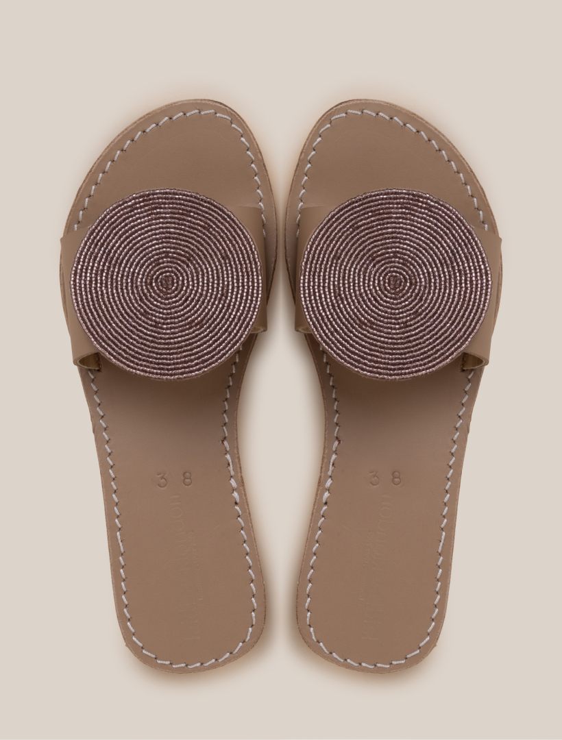 Remi LP Tan Leather Sandal Silky Pink