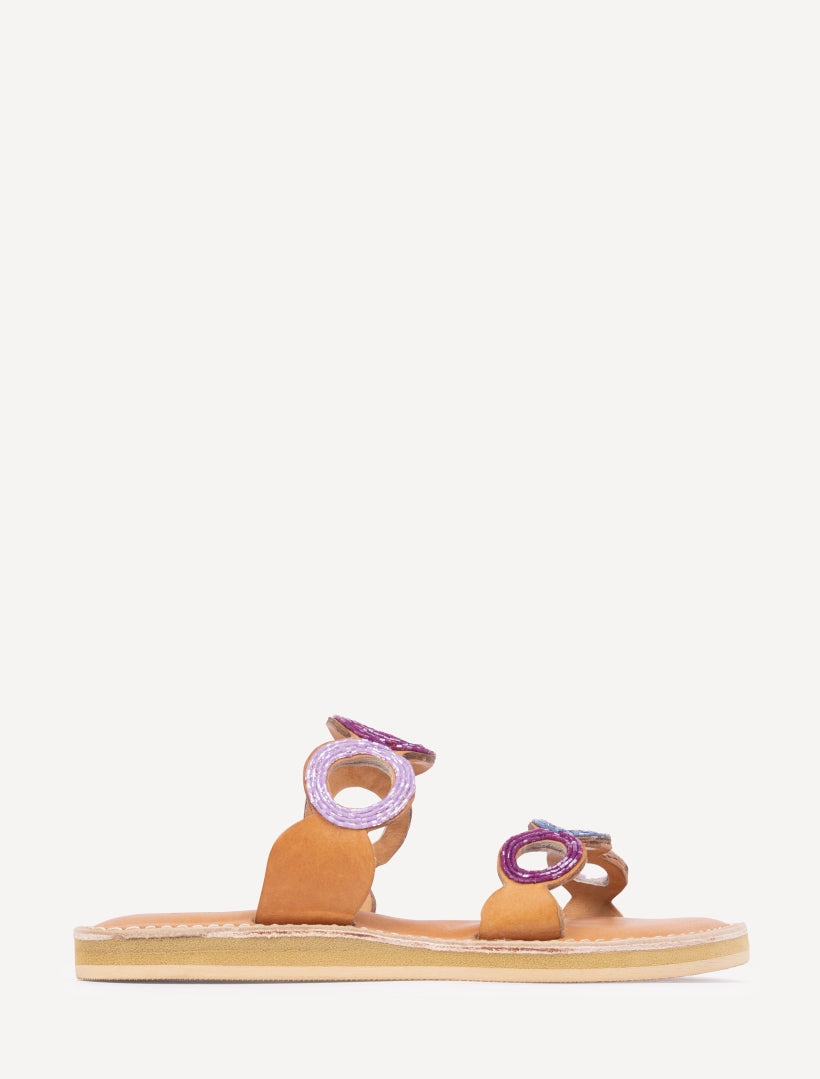 Russet LP Leather Sandal Plum Mix