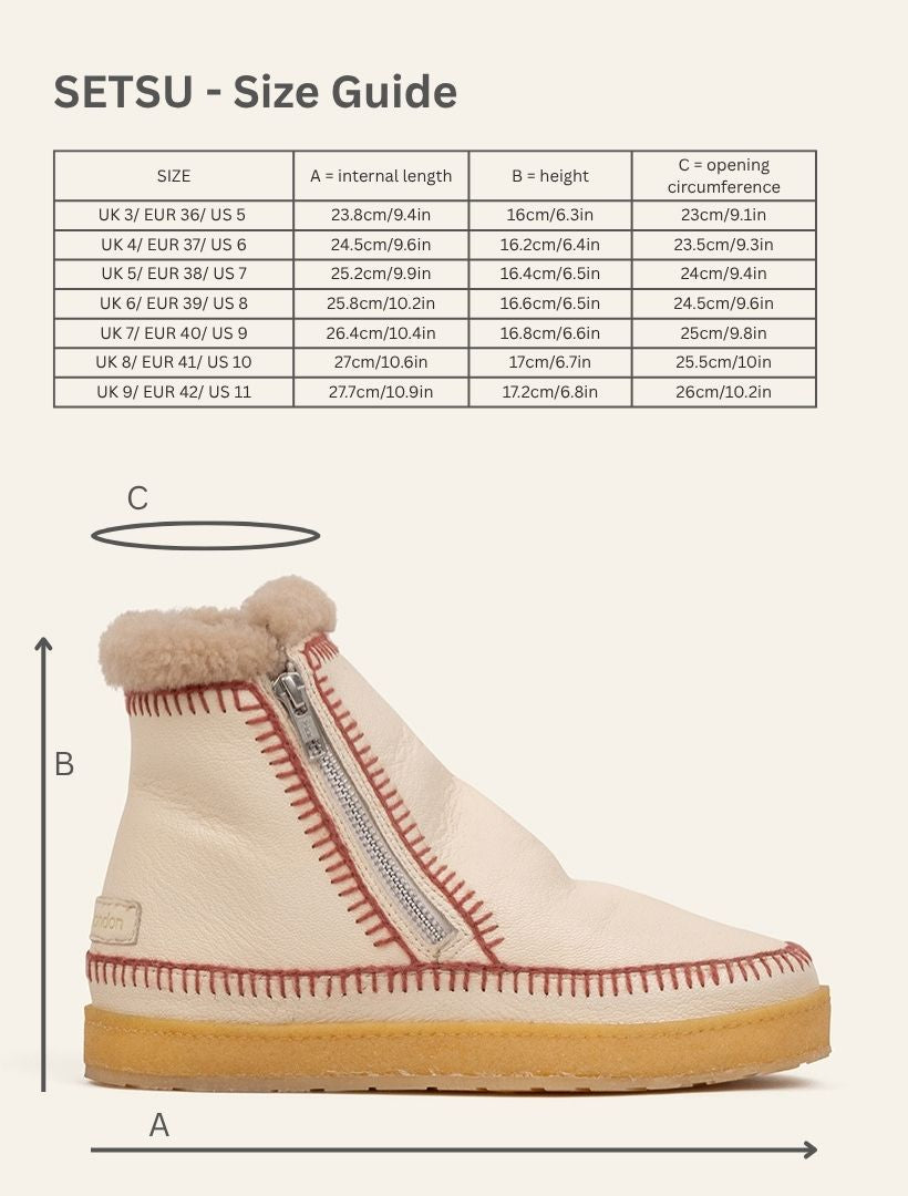 Setsu Crochet Crepe Ankle Boot Buttermilk Leather Berry