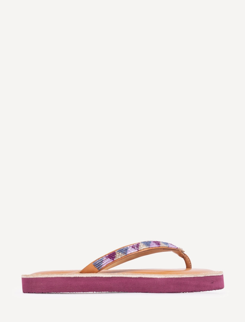 Seri SSR Leather Sandal Plum Mix