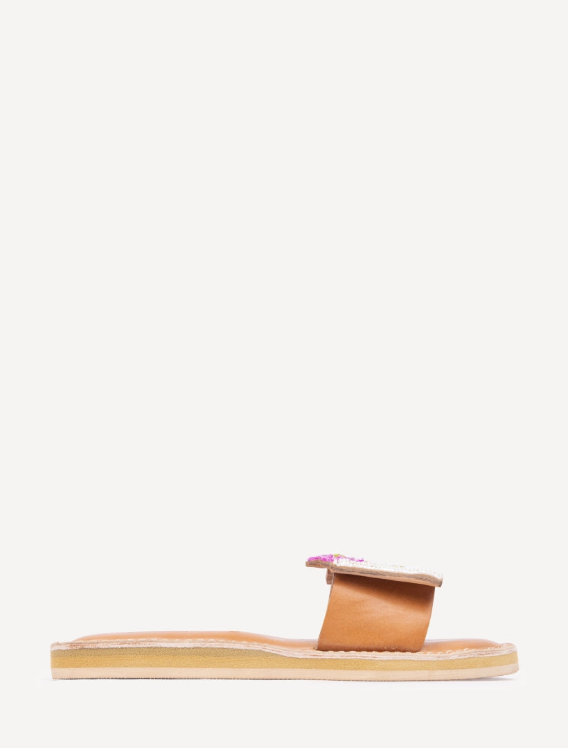 Zane LP Leather Sandal Cream Pink