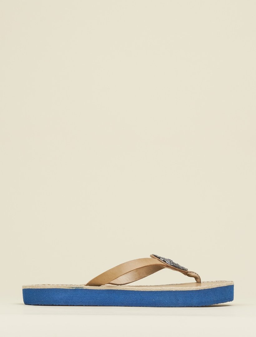 Doli SSB Tan Leather Sandal Gun Metal