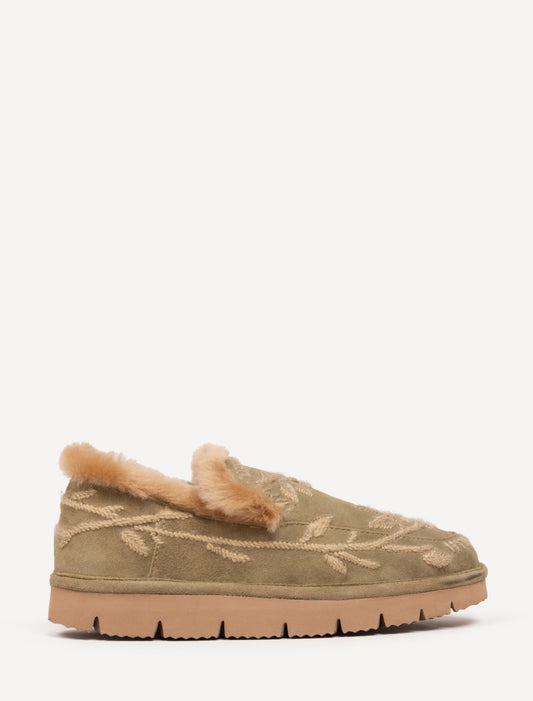 Jude Slippers Blossom Fern Suede Hemp - Preorder - Ships 25 August 2026