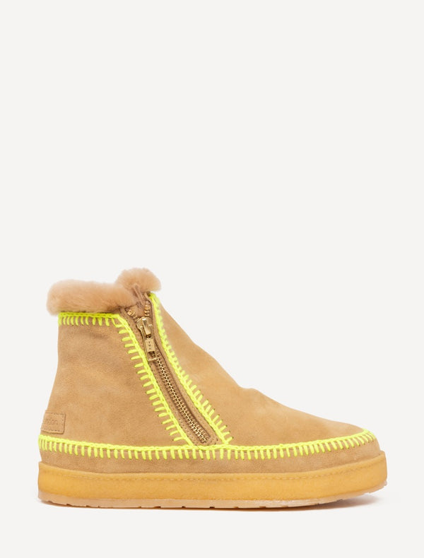 Setsu Crochet Crepe Biscotti Suede Neon Yellow
