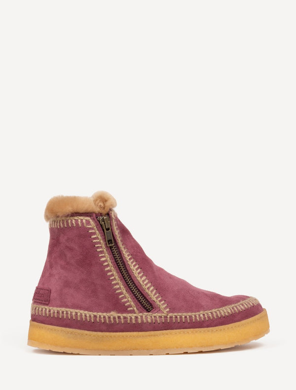 Setsu Crochet Crepe Fig Suede Hemp