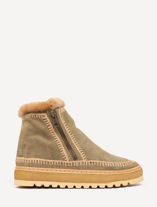Setsu Wedge Crochet Fern Suede Beige - Preorder - Ships 25 August 2026