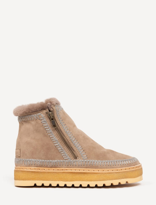 Setsu Wedge Crochet Otter Suede Grey - Preorder - Ships 25 August 2026