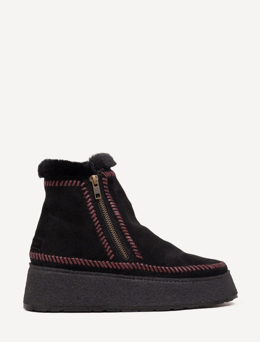 Setsu Platform Weeve Black Suede Cabernet - Preorder - Ships 25 August 2026