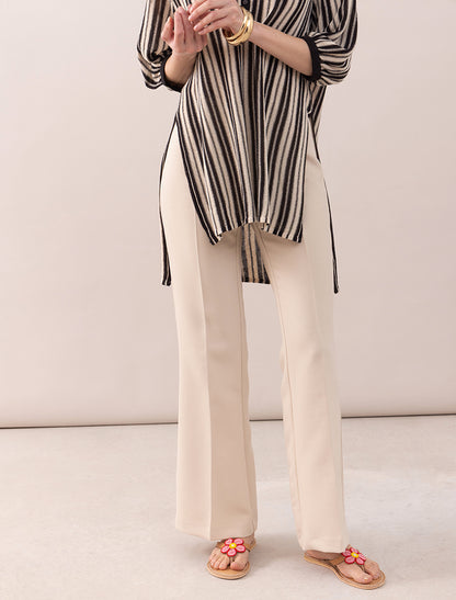 Amber Flat Leather Sandal Red Pink