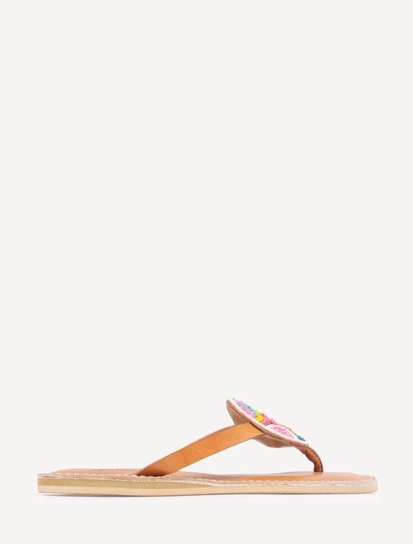 Bao Flat Leather Sandal Multi