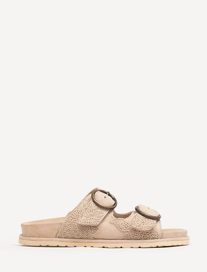 Clay French Knot Sand Suede Natural