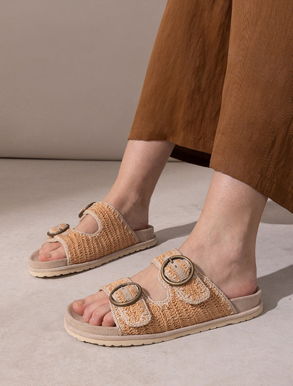 Clay Sandal Sand Suede Beige Natural