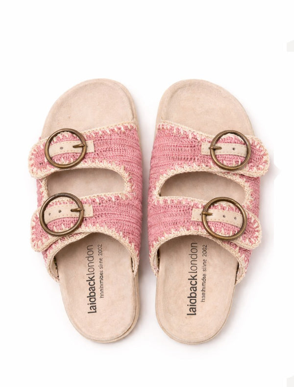 Clay Sandal Sand Suede Rose Natural