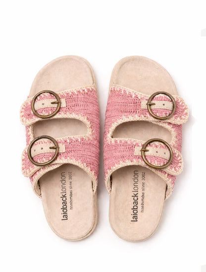 Clay Sandal Sand Suede Rose Natural