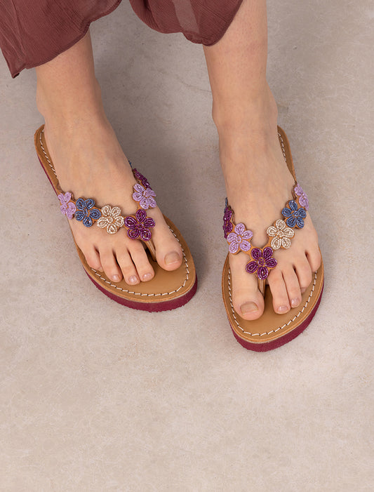 Conley SSR Leather Sandal Plum Mix