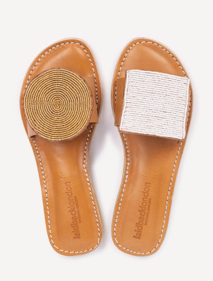 Crey LP Light Brown Metal Gold/White