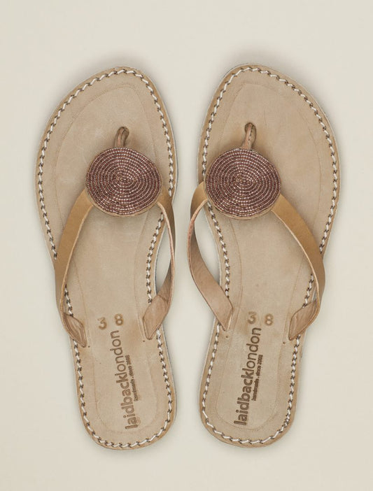 Doli SSR Tan Leather Sandal Silky Pink
