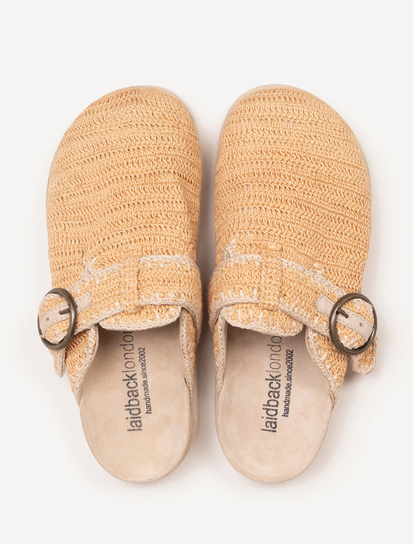 Drift Crochet Mule Beige