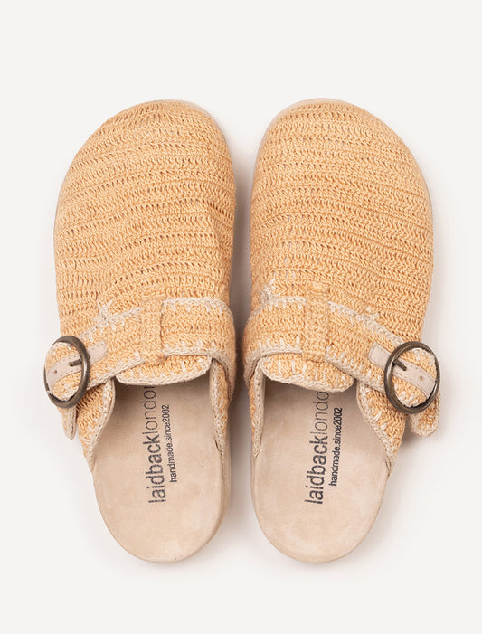 Drift Crochet Mule Beige