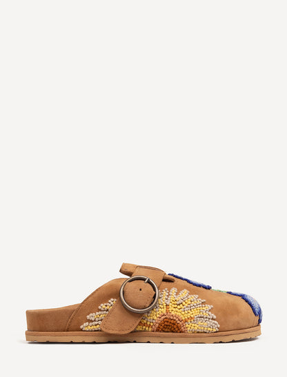 Drift French Knot Mustard Suede Multi