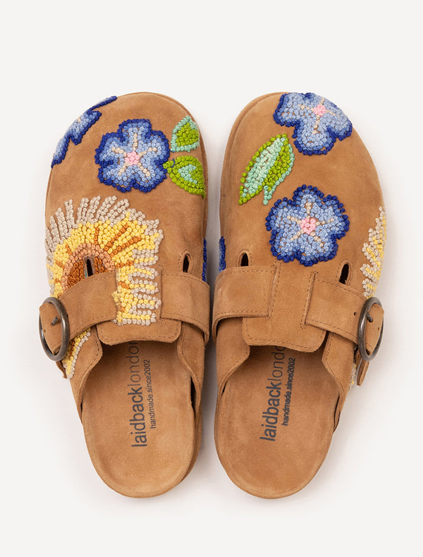 Drift French Knot Mustard Suede Multi
