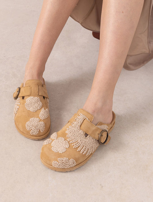 Drift French Knot Saffron Suede Natural - Preorder - Ships 27 March 2026