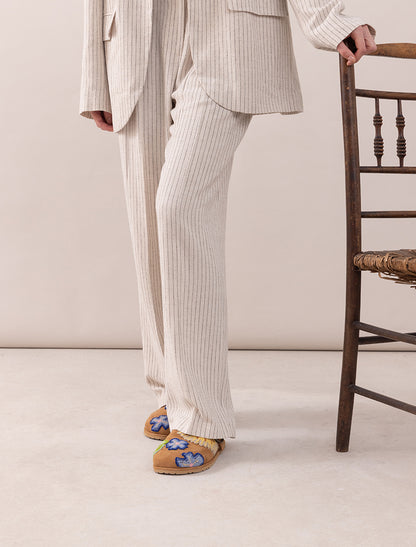 Drift French Knot Mustard Suede Multi