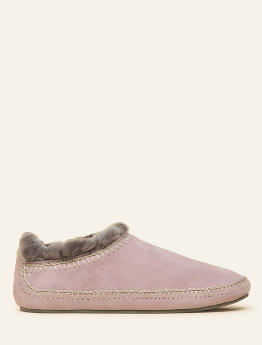 Fuyu Crochet Sheepskin Slipper Boots Lilac Suede