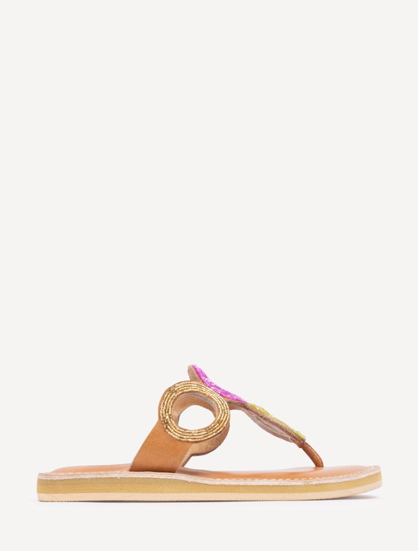 Iroh LP Leather Sandal Lime Mix