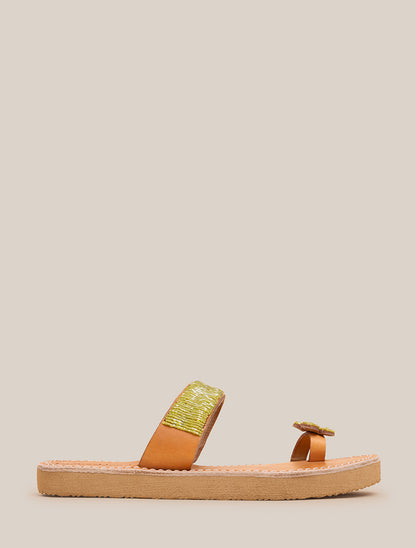 Jasmine SSN Leather Sandal Lime Green