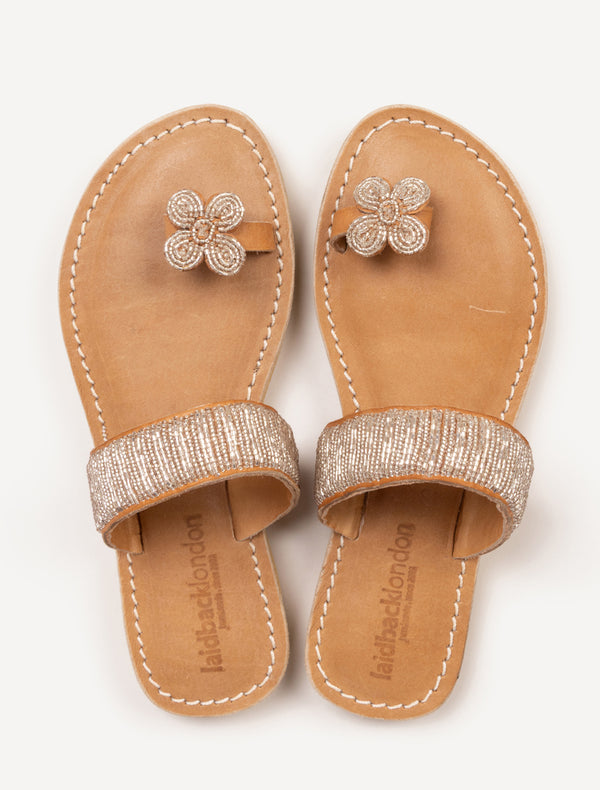 Jasmine SSN Leather Sandal Silver