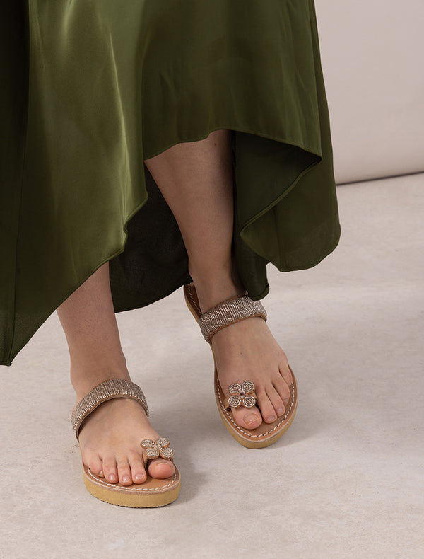 Jasmine SSN Leather Sandal Silver