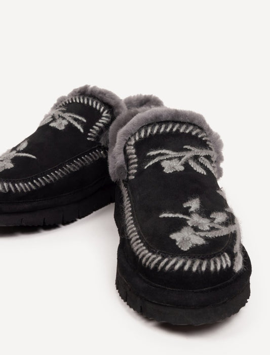 Jude Slippers Blossom Black Suede Grey - Preorder - Ships 25 August 2026