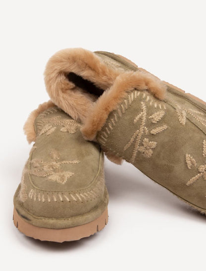 Jude Slippers Blossom Fern Suede Hemp - Preorder - Ships 25 August 2026
