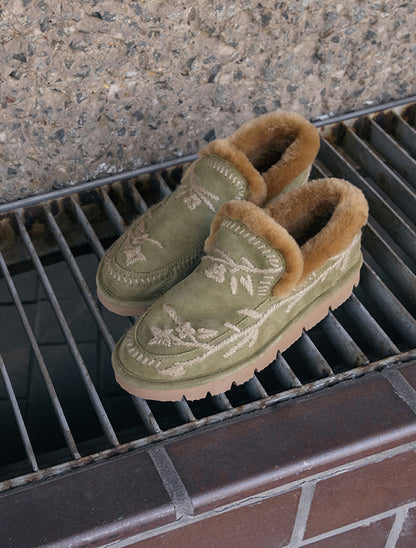 Jude Slippers Blossom Fern Suede Hemp - Preorder - Ships 25 August 2026