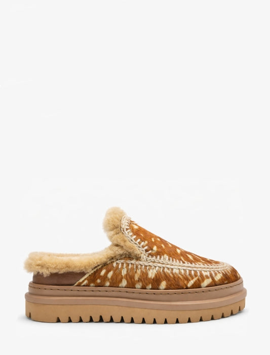 Jun 4.2. Slippers Deer Pony Natural - Preorder - Ships 25 August 2026