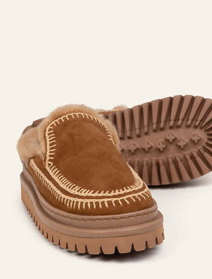 Jun 4.0. Slippers Nutmeg Suede Beige