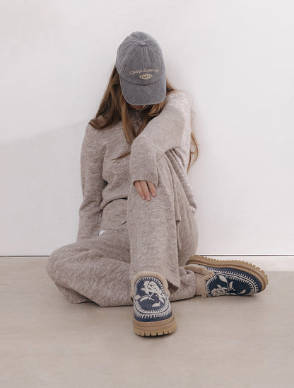 Jun 4.0. Rose Slippers Marine Suede Light Grey