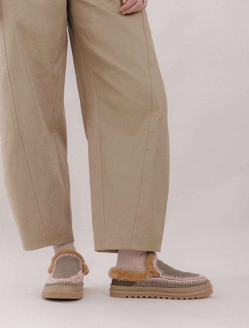 Jun 4.2. Slippers Moss Suede Baby Pink