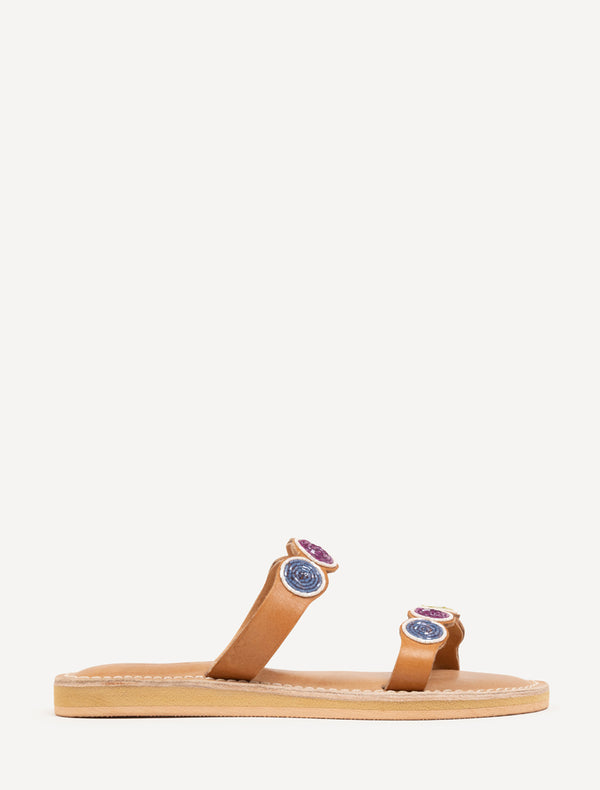 Kaitlyn Lp Leather Sandal Lime Mix