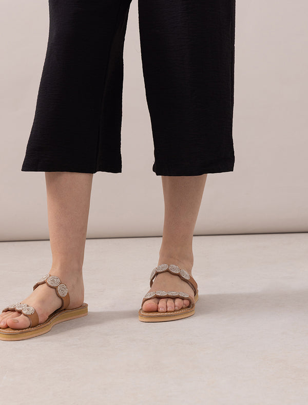Kaitlyn Lp Leather Sandal Silver