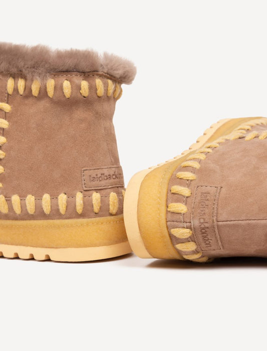 Nyali Stitch Camel Suede Yellow - Preorder - Ships 25 August 2026