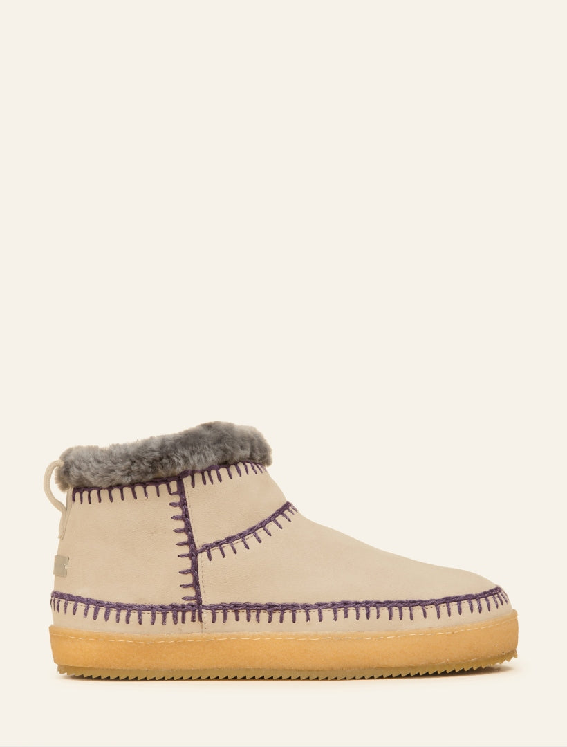 Nyuki Low Crochet Sand Suede Plum