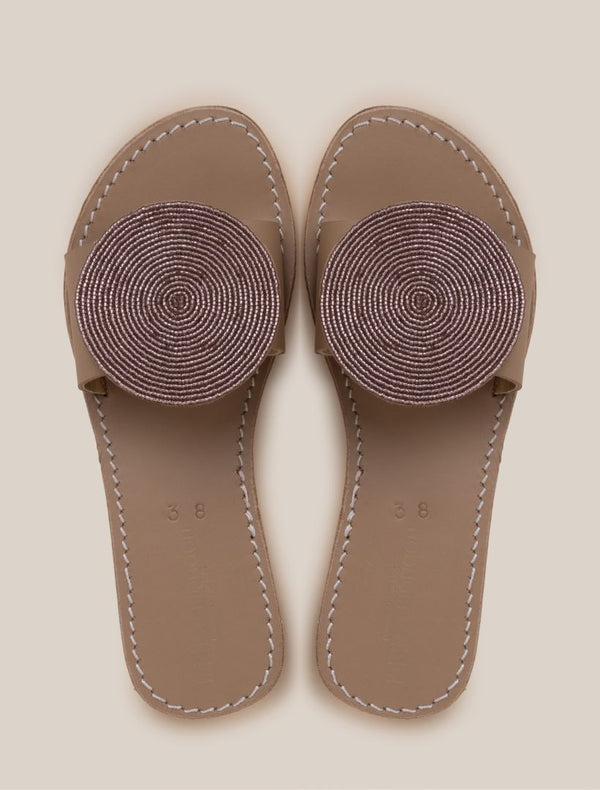 Remi LP Tan Leather Sandal Silky Pink