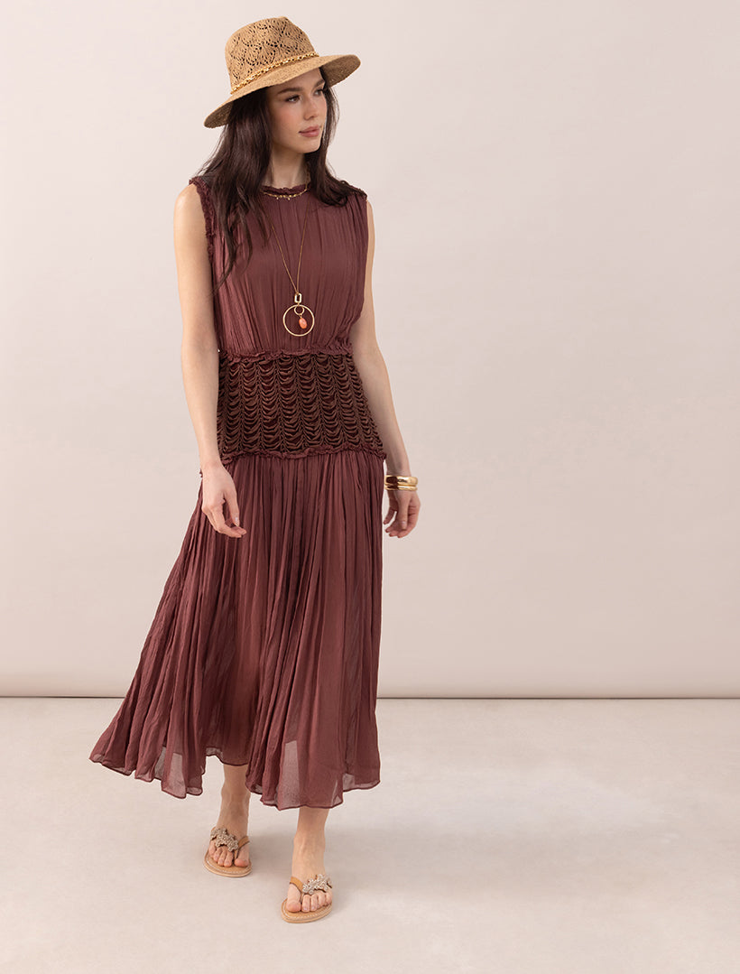 Raya Flat Leather Sandal Silver