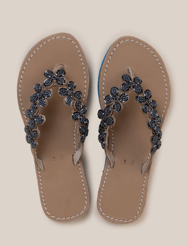 Reece SSB Tan Leather Sandal Gun Metal