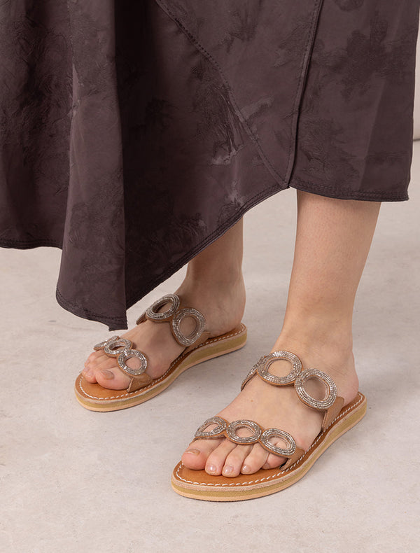 Russet LP Leather Sandal Silver
