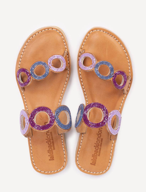 Russet LP Leather Sandal Plum Mix
