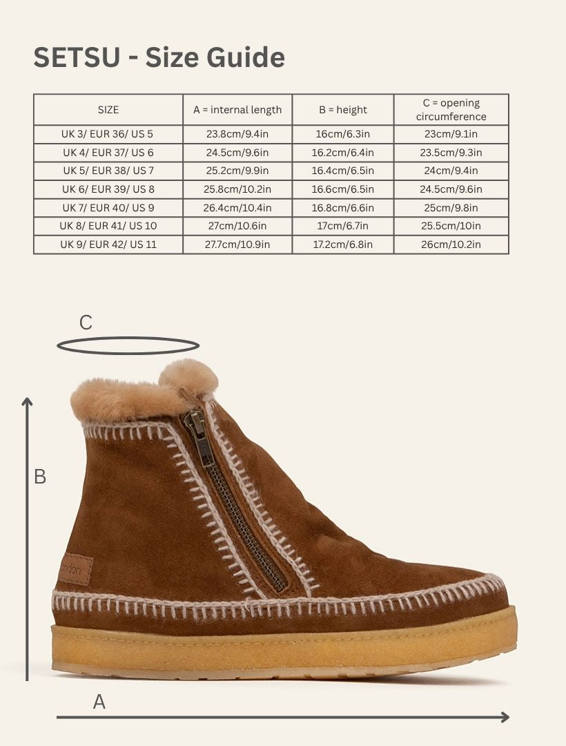 Setsu Crochet Crepe Ankle Boot Nutmeg Suede Wheat